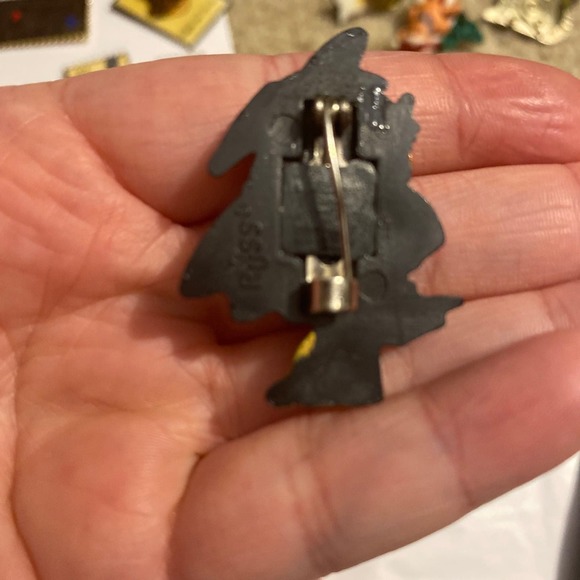 5x Vintage Brooch Pin Halloween Pumpkin Witch Ghost Pull‎ String Boo Hallmark - Picture 10 of 10